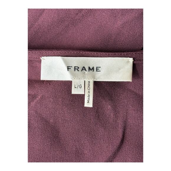 Frame Tiered ruffle short sleeve top blouse size Large L - Picture 6 of 8